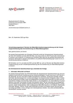  Revision der Maturitäts-Anerkennungsverordnung und der Verwaltungsvereinbarung über die Anerkennung von Maturitätszeugnissen